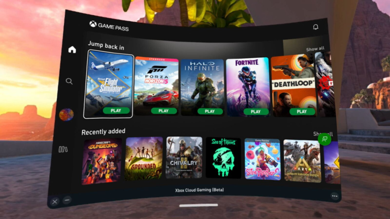 Xbox Cloud Gaming se dirige a los auriculares Meta Quest VR