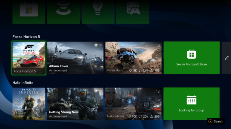 Los últimos «experimentos» de la página de inicio de Xbox agregan diferentes diseños, grupos y más